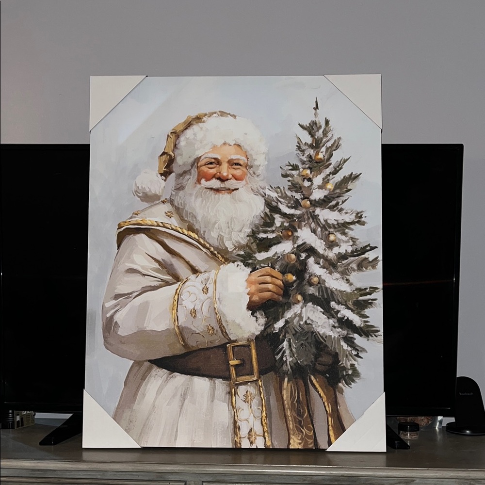 Festive Santa Claus Canvas Art